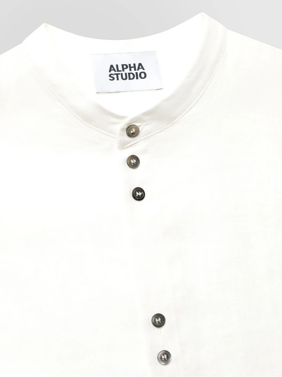 ALPHA STUDIO Camicia Uomo  AU-5371L 1003 LATTE - Image 3