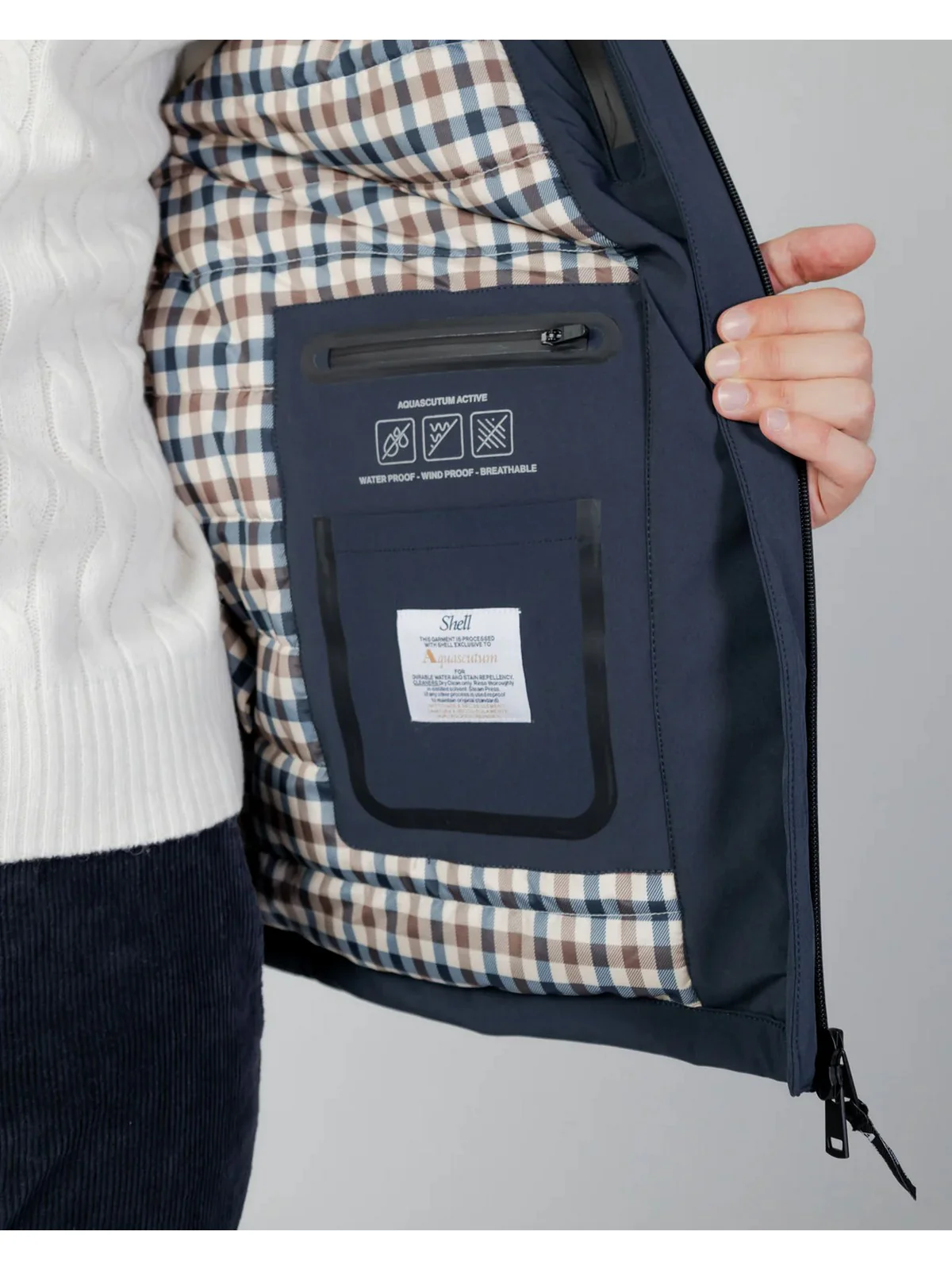 AQUASCUTUM Giubbino Uomo  JK006 Blu - Image 3