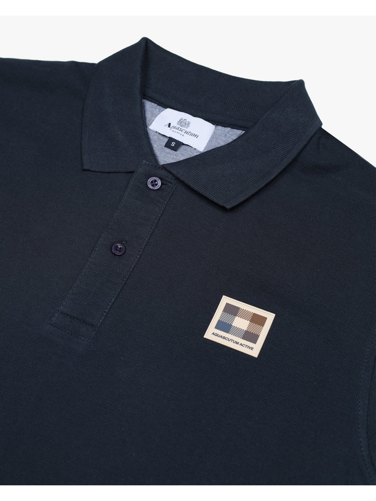 AQUASCUTUM Polo Uomo ACTIVE CHECK PATCH POLO AA-B004-PO001 NAVY NAVY - Image 3