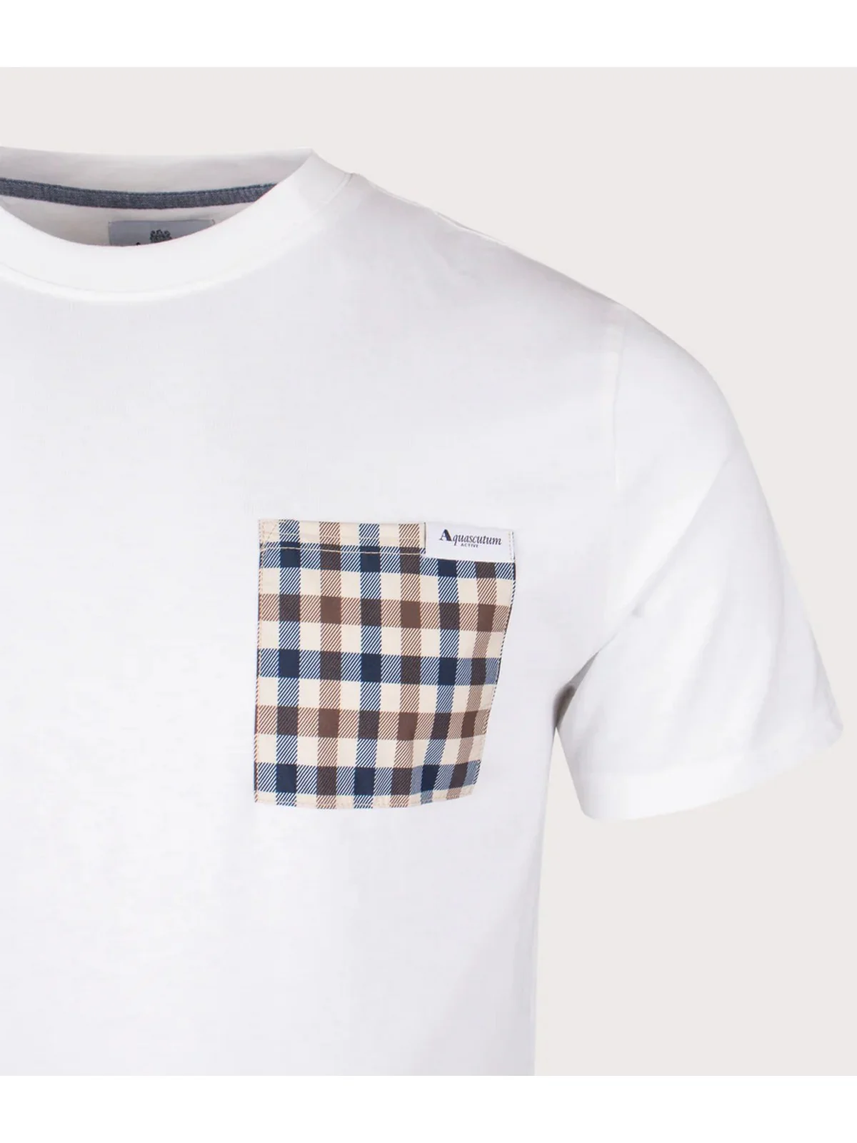 AQUASCUTUM T-shirt Uomo ACTIVE CLUB CHECK POCKET T-SHIRT AA-B004-TS003 BIANCO OPTICAL WHITE - Image 2
