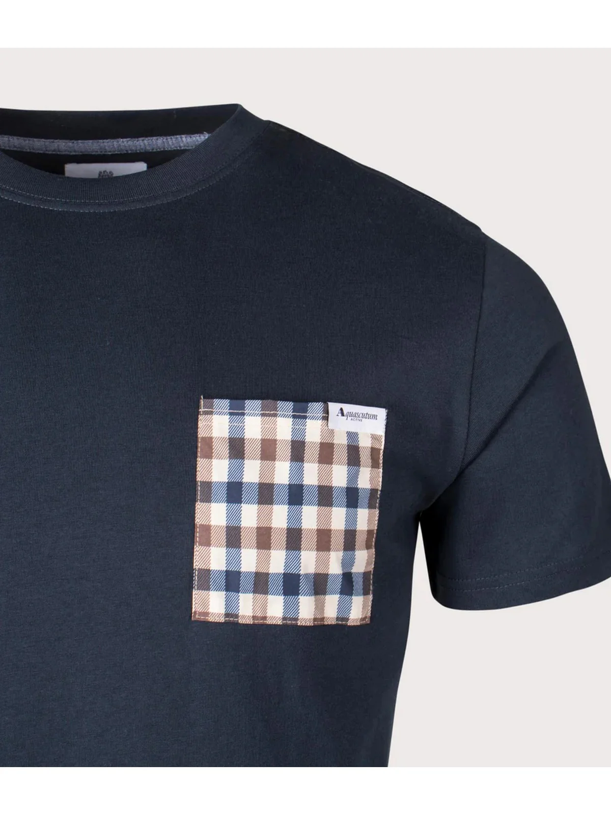 AQUASCUTUM T-shirt Uomo ACTIVE CLUB CHECK POCKET T-SHIRT AA-B004-TS003 NAVY NAVY - Image 3