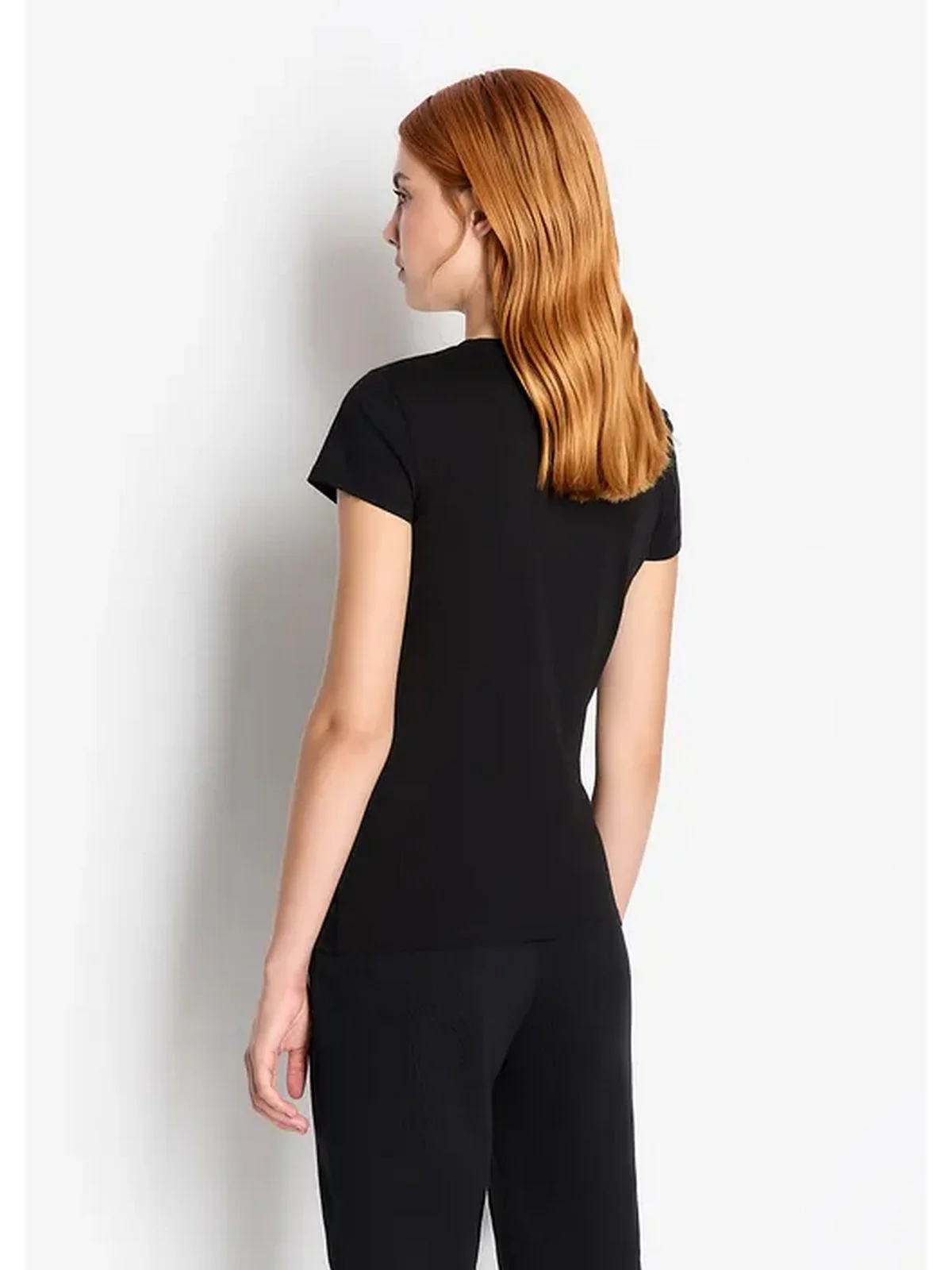 ARMANI EXCHANGE T-Shirt e Polo Donna  8NYTAB YJG3Z 52AK Nero - Image 3