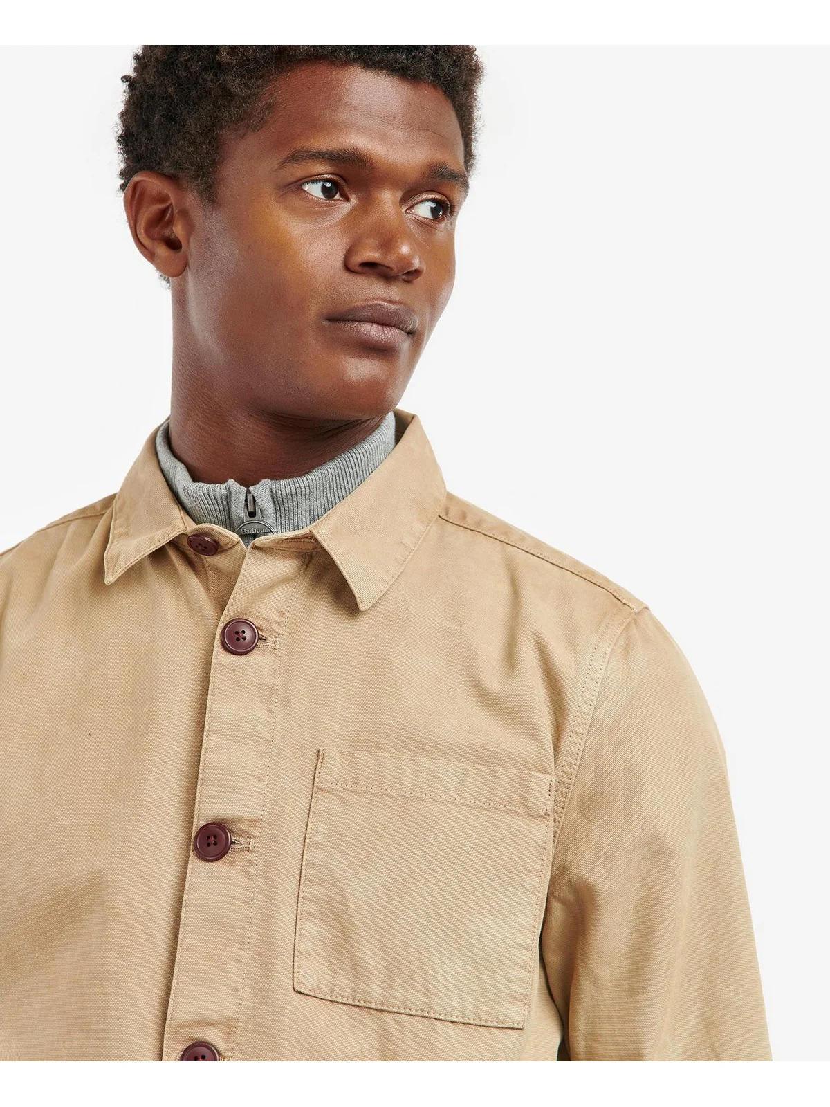 BARBOUR Camicia Uomo MOS0281 ST17 Beige - Image 5