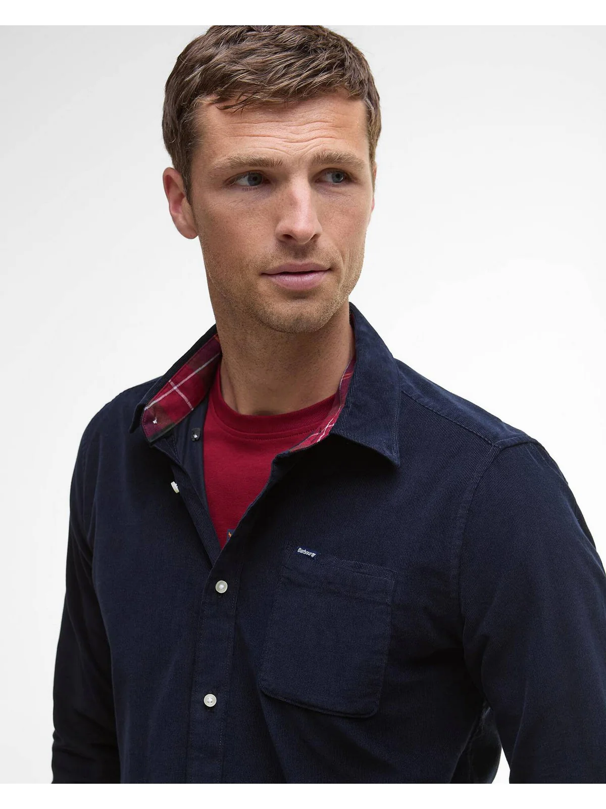 BARBOUR Camicia Uomo RAMSEY MSH5001 MI32 NAVY/RED - Image 3