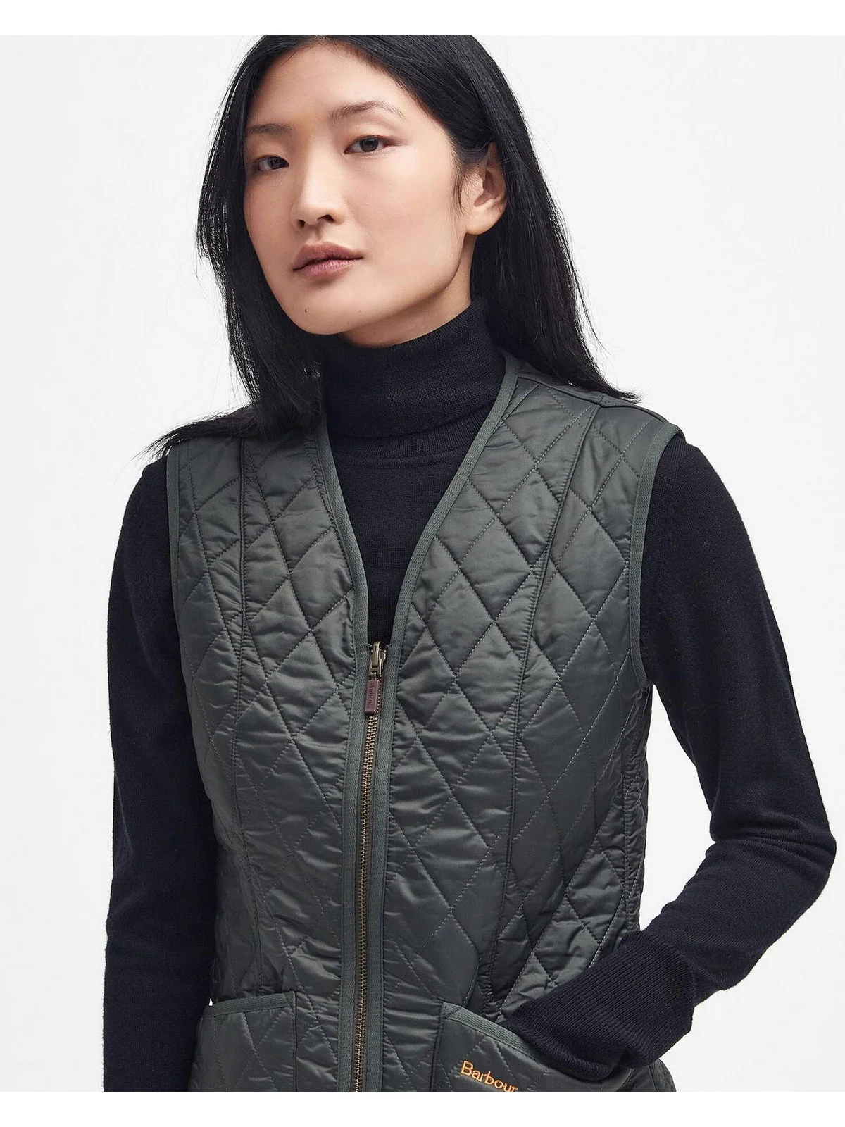 BARBOUR Gilet Donna FLEECE BETTY LINER LLI0003 OL71 DARK OLIVE - Image 2
