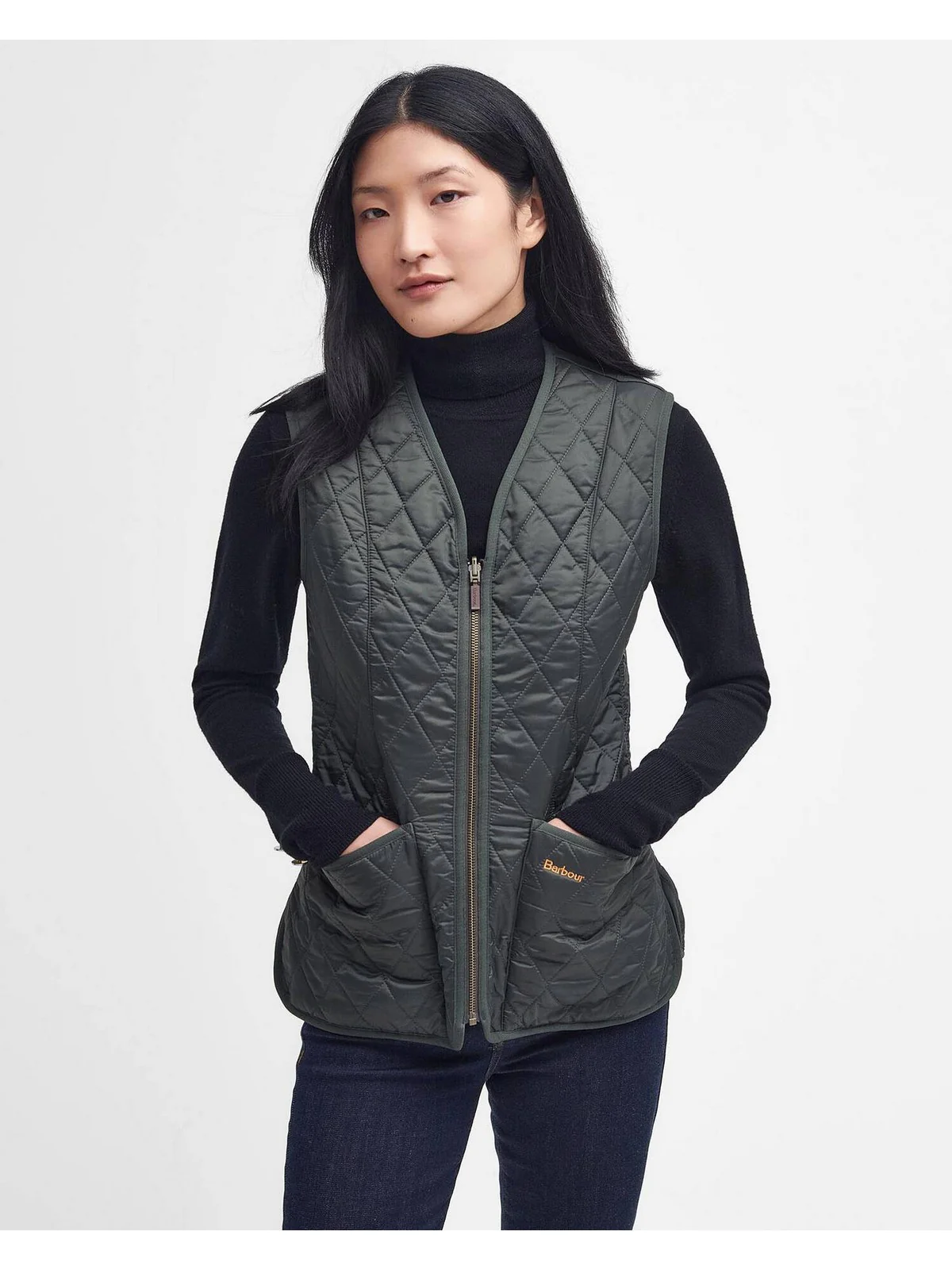 BARBOUR Gilet Donna FLEECE BETTY LINER LLI0003 OL71 DARK OLIVE - Image 4
