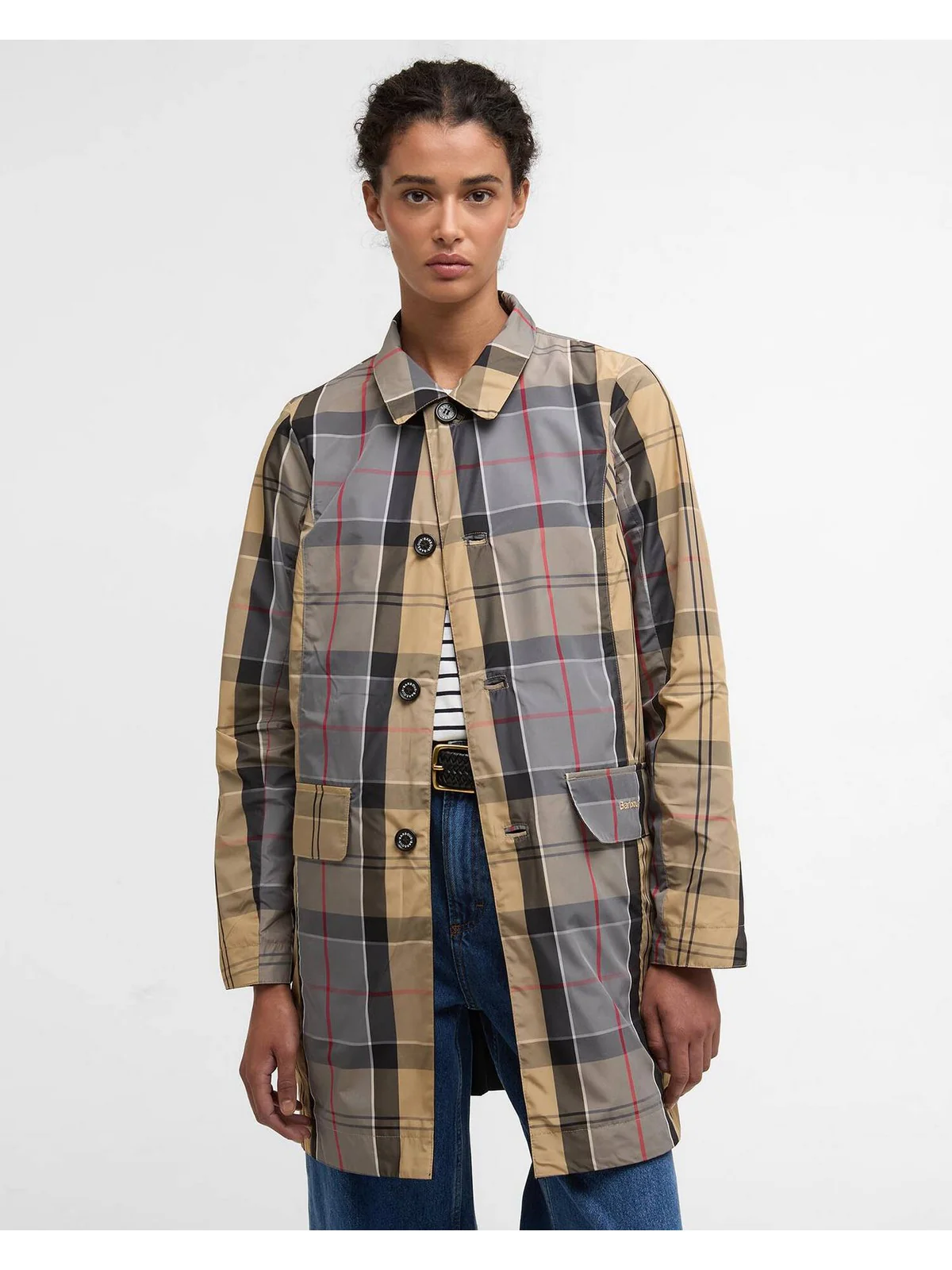 BARBOUR Giubbino Donna BABBITY SHOWERPROOF LSP0233 BK11 BLACK/DRESS TARTAN - Image 2