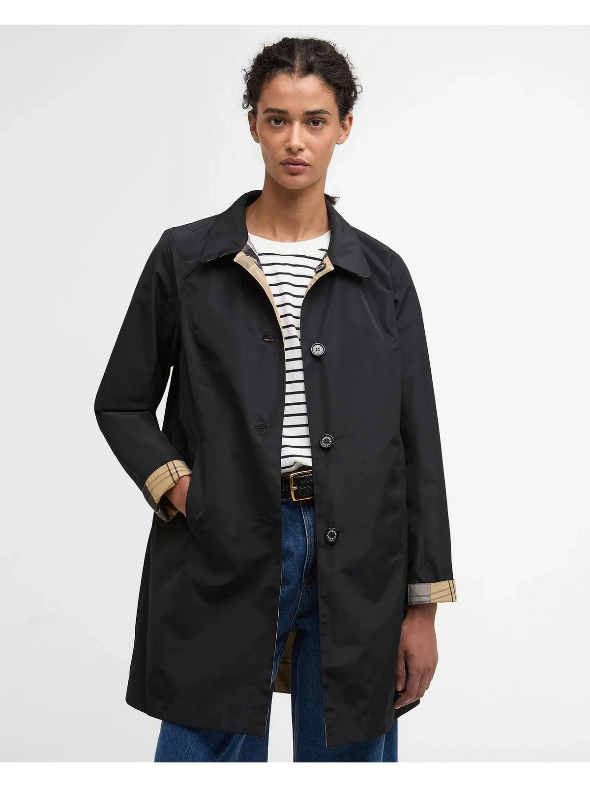 BARBOUR Giubbino Donna BABBITY SHOWERPROOF LSP0233 BK11 BLACK/DRESS TARTAN - Image 6