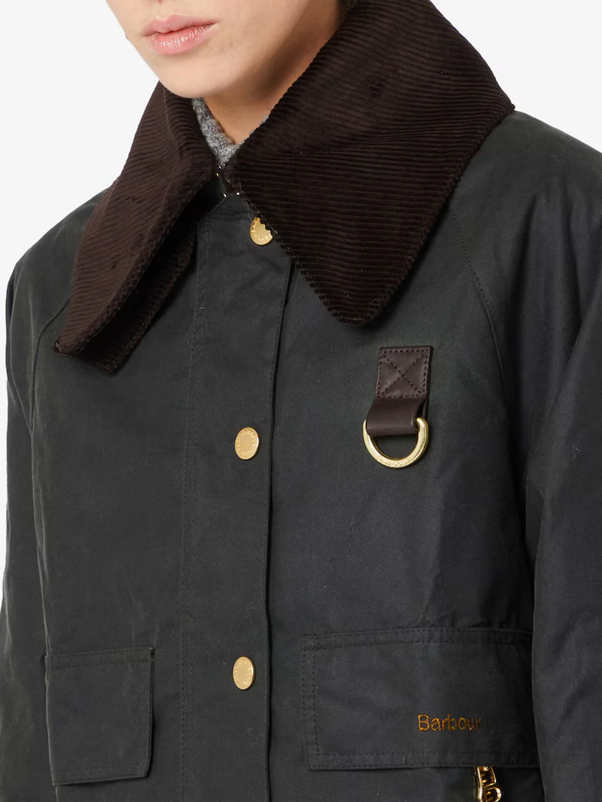 BARBOUR Giubbino Donna CATTON WAX LWX1333 SG51 SAGE/ANCIENT - Image 5