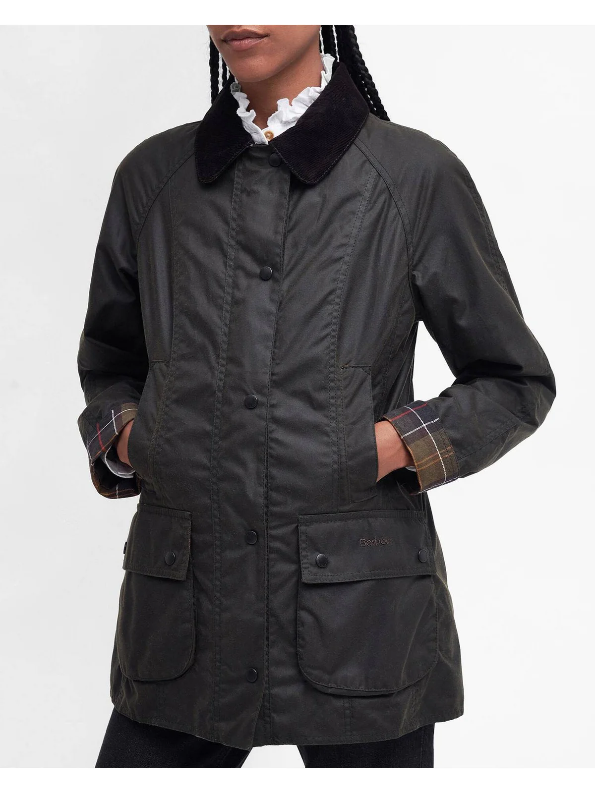 BARBOUR Giubbino Donna CLASSIC BEADNELL LWX0668 OL71 OLIVE - Image 3