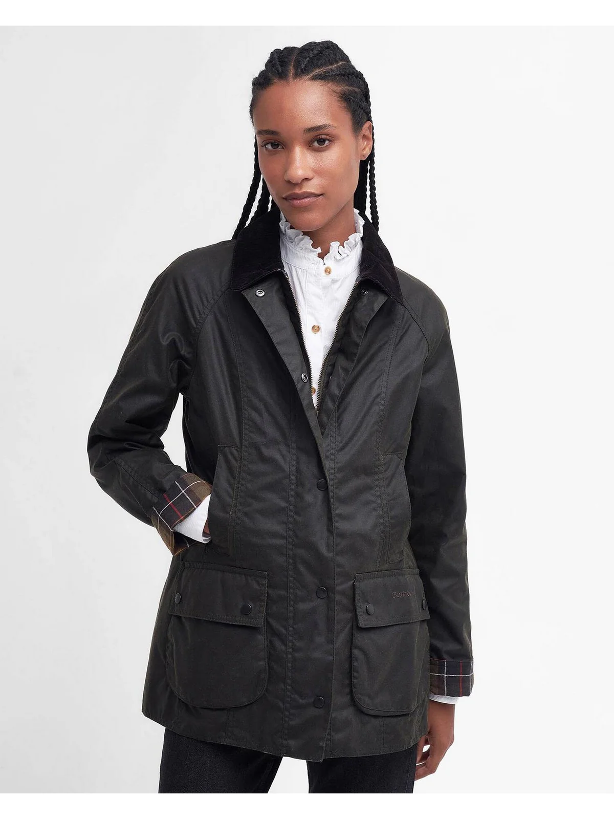 BARBOUR Giubbino Donna CLASSIC BEADNELL LWX0668 OL71 OLIVE - Image 6