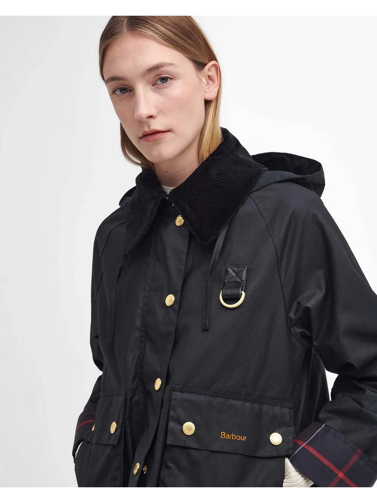 BARBOUR Giubbino Donna REIGHTON WAX LWX1397 BK71 BLACK/CLASSIC - Image 3