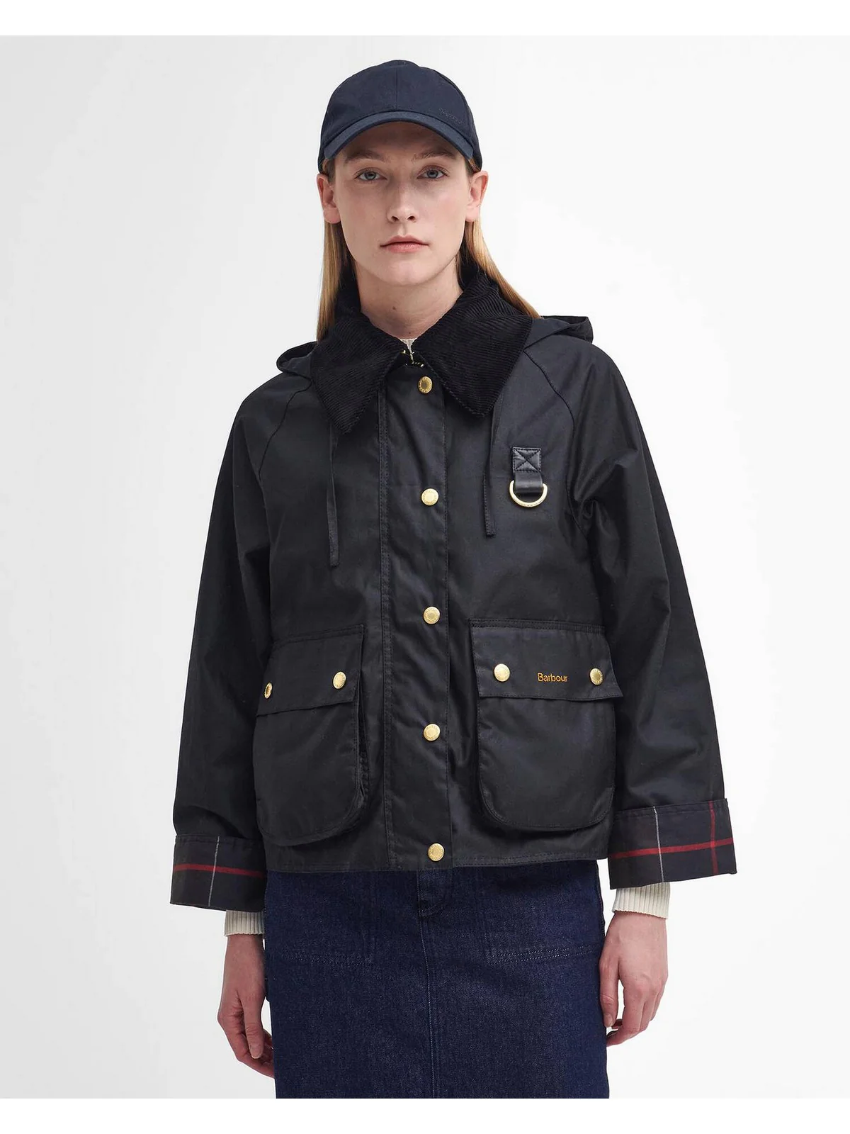 BARBOUR Giubbino Donna REIGHTON WAX LWX1397 BK71 BLACK/CLASSIC - Image 6