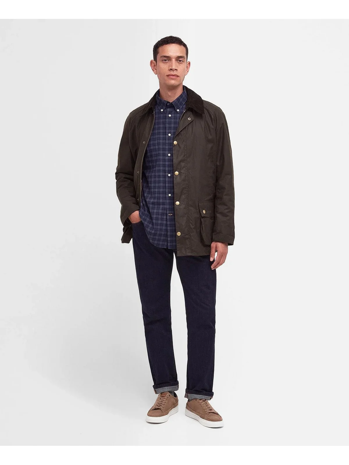 BARBOUR Giubbino Uomo Ashby MWX0339 OL71 OLIVE - Image 6