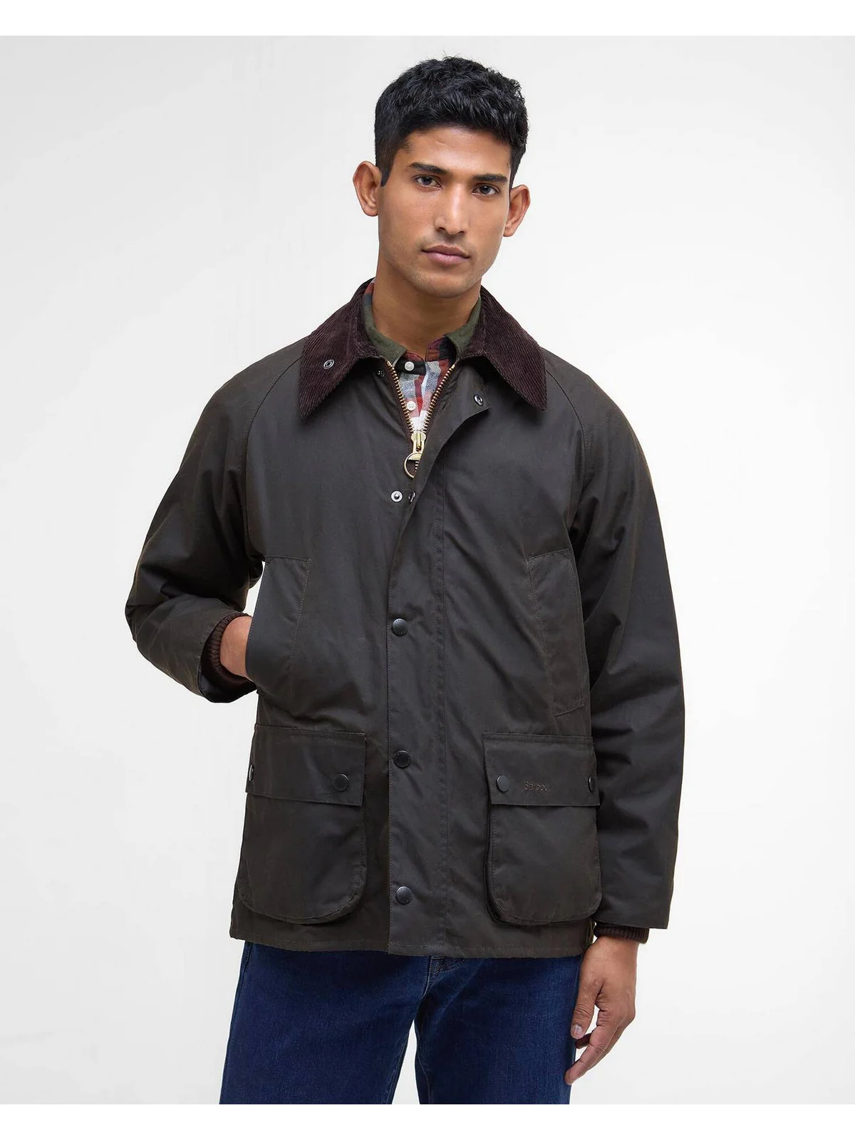 BARBOUR Giubbino Uomo CLASSIC BEDALE MWX0010 OL71 OLIVE - Image 5