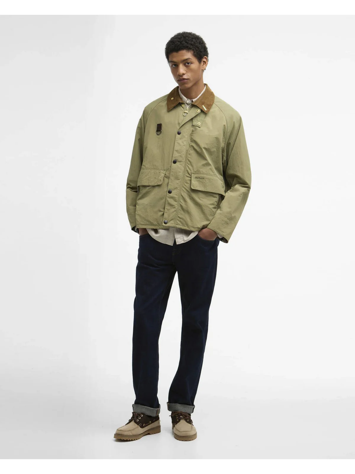 BARBOUR Giubbino Uomo ICONS SPEY JACKET MCA1093 OL11 BLEACHED OLIVE - Image 5