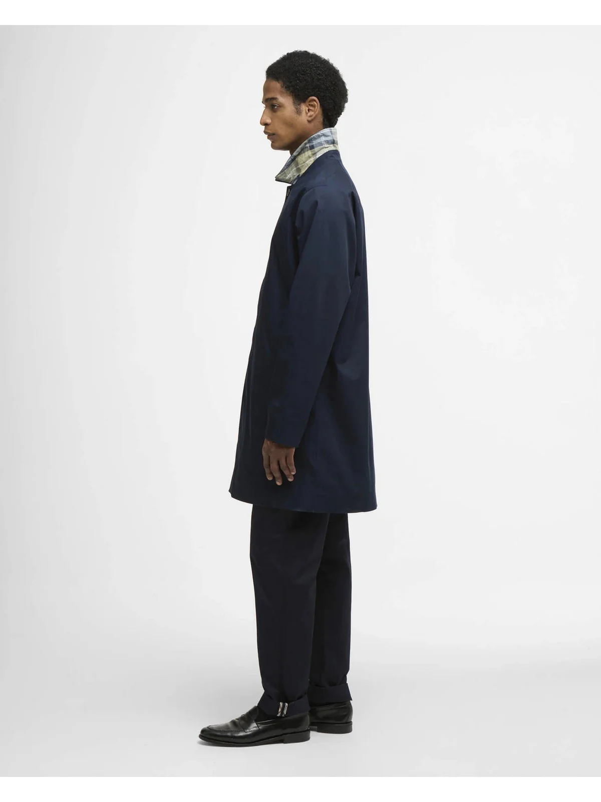 BARBOUR Giubbino Uomo ROKIG JACKET MWB0856 NY75 NAVY/HIGHLAND LAKE - Image 4