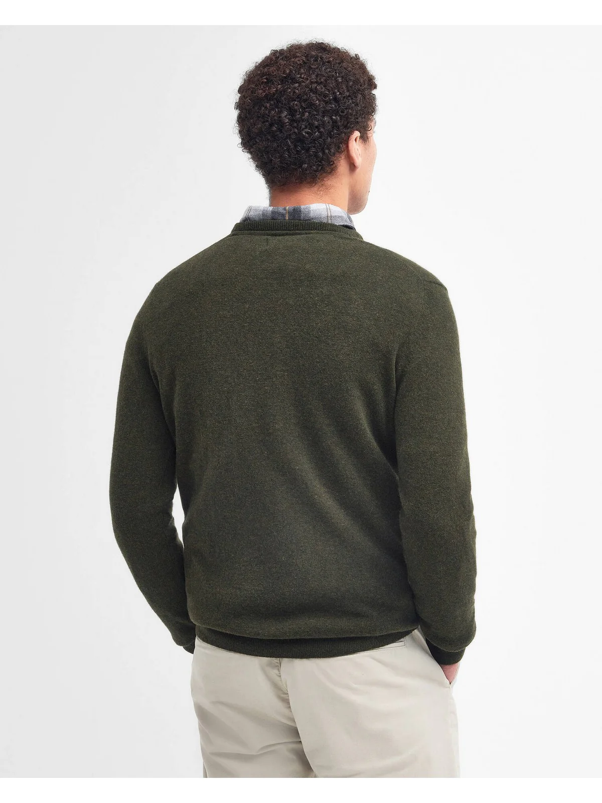 BARBOUR Maglione Uomo ESSENTIAL L MKN0345 GN71 SEAWEED - Image 3