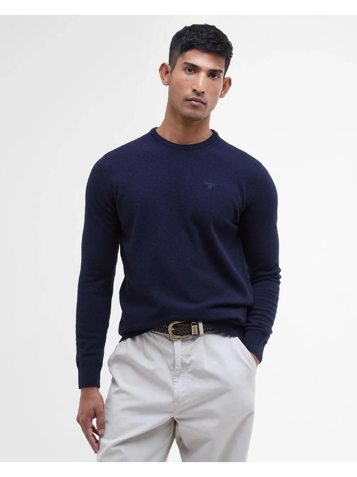 BARBOUR Maglione Uomo ESSENTIAL L MKN0345 NY71 NAVY - Image 4