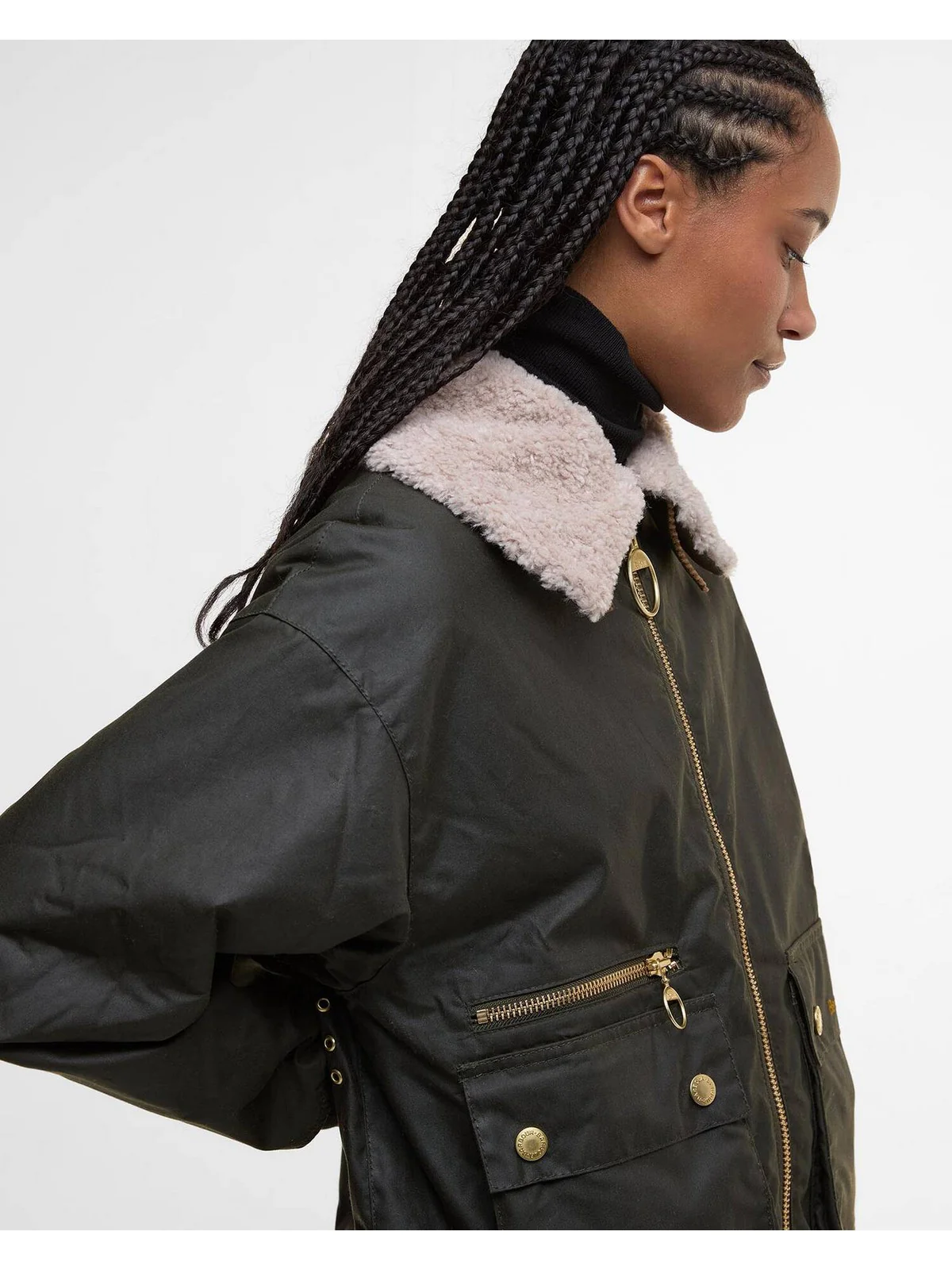 BARBOUR Piumino Donna MAXINE LWX1488 OL99 ARCHIVE OLIVE - Image 4
