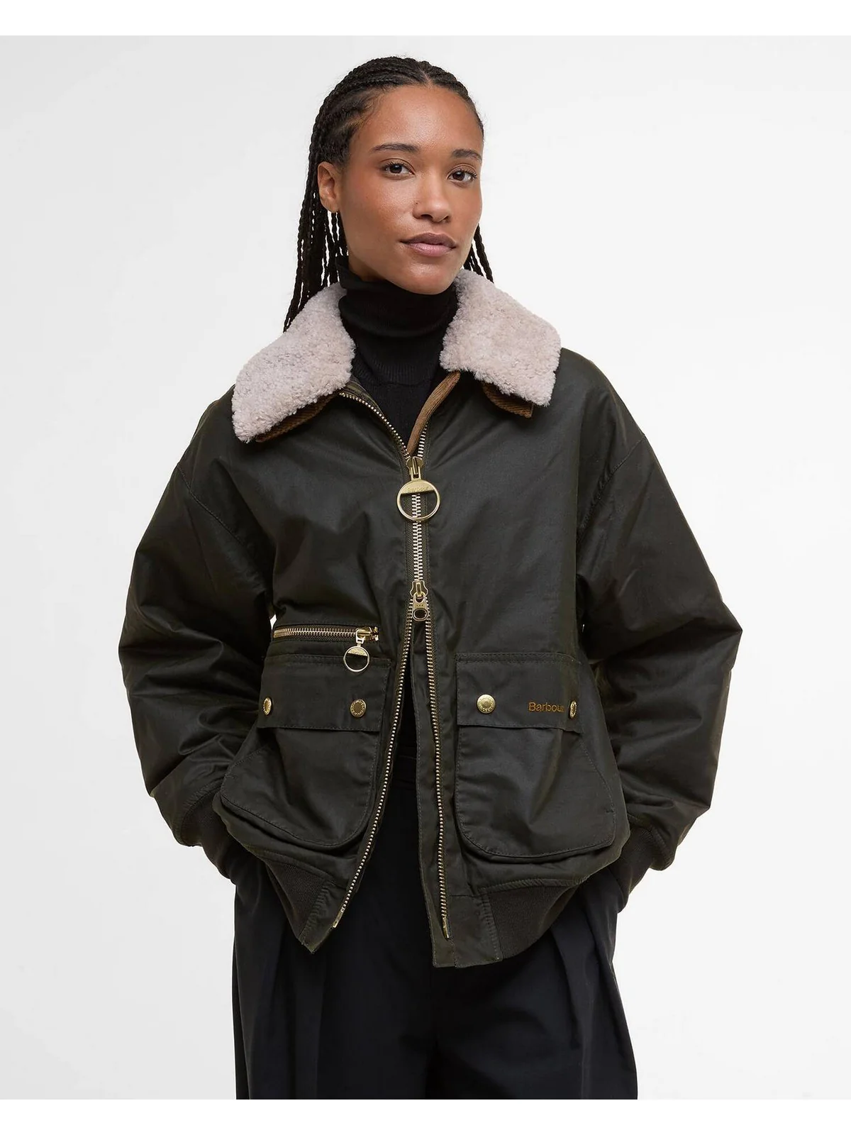 BARBOUR Piumino Donna MAXINE LWX1488 OL99 ARCHIVE OLIVE - Image 6