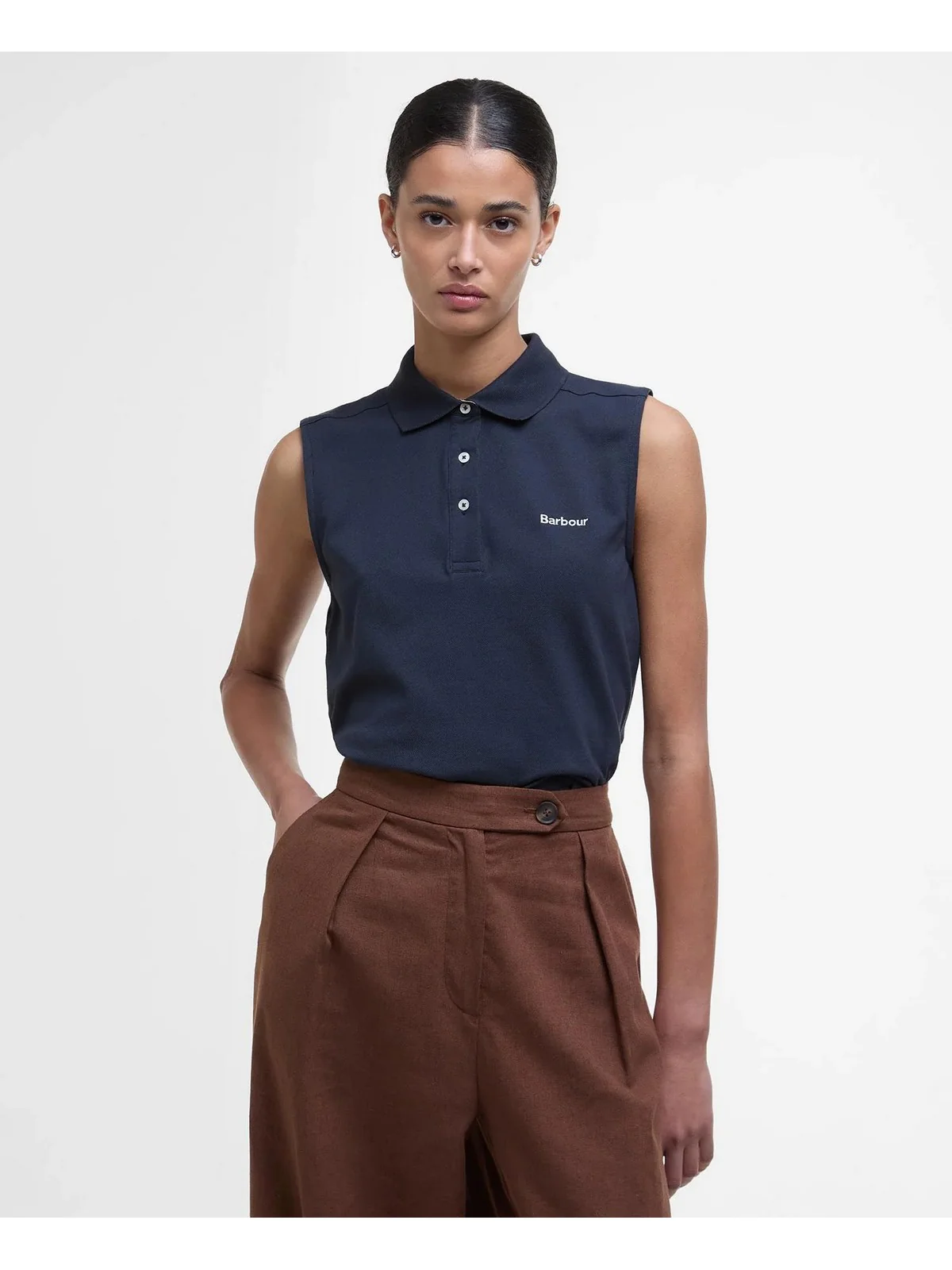 BARBOUR Polo Donna  LML0888 NY73 Blu - Image 2