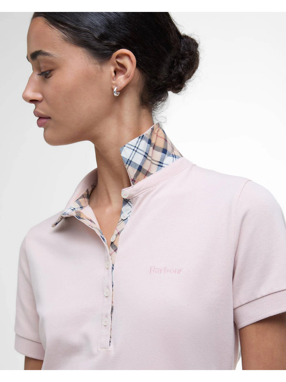 BARBOUR Polo Donna PORTSDOWN TOP LML0634 PI38 PRIMROSE PINK/HESSIAN - Image 3
