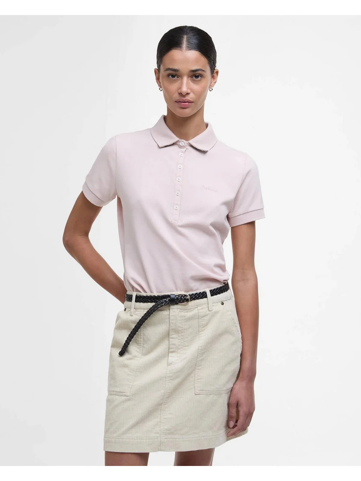 BARBOUR Polo Donna PORTSDOWN TOP LML0634 PI38 PRIMROSE PINK/HESSIAN - Image 5