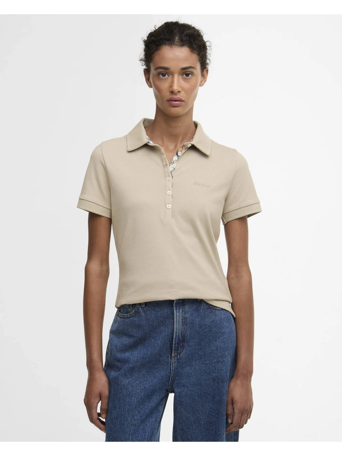 BARBOUR Polo Donna PORTSDOWN TOP LML0634 SN31 LIGHT SAND/HESSIAN - Image 2