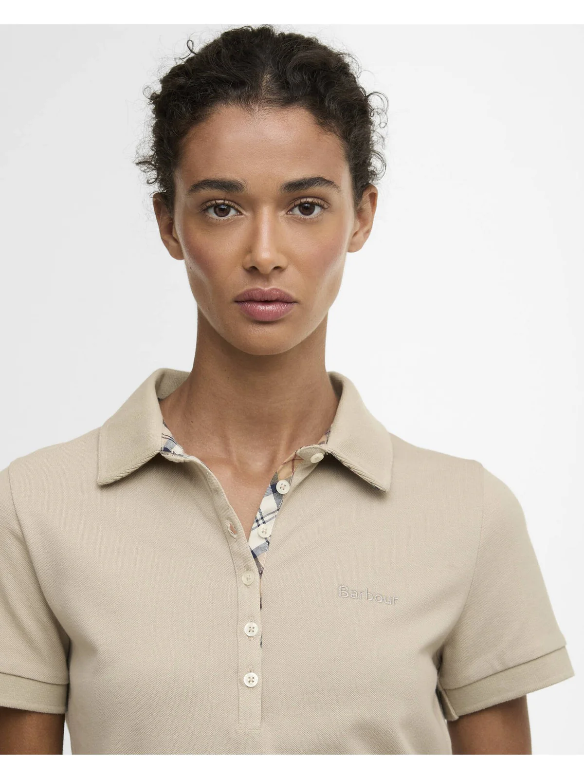 BARBOUR Polo Donna PORTSDOWN TOP LML0634 SN31 LIGHT SAND/HESSIAN - Image 4