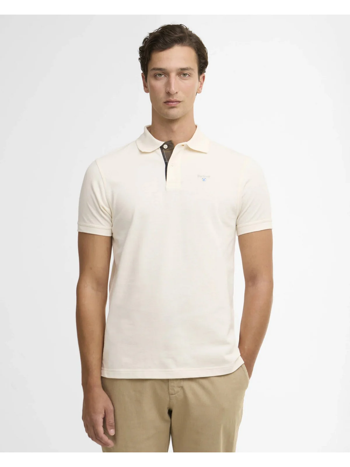 BARBOUR Polo Uomo MML0012 WH71 WHISPER WHITE/CLASSIC - Image 2