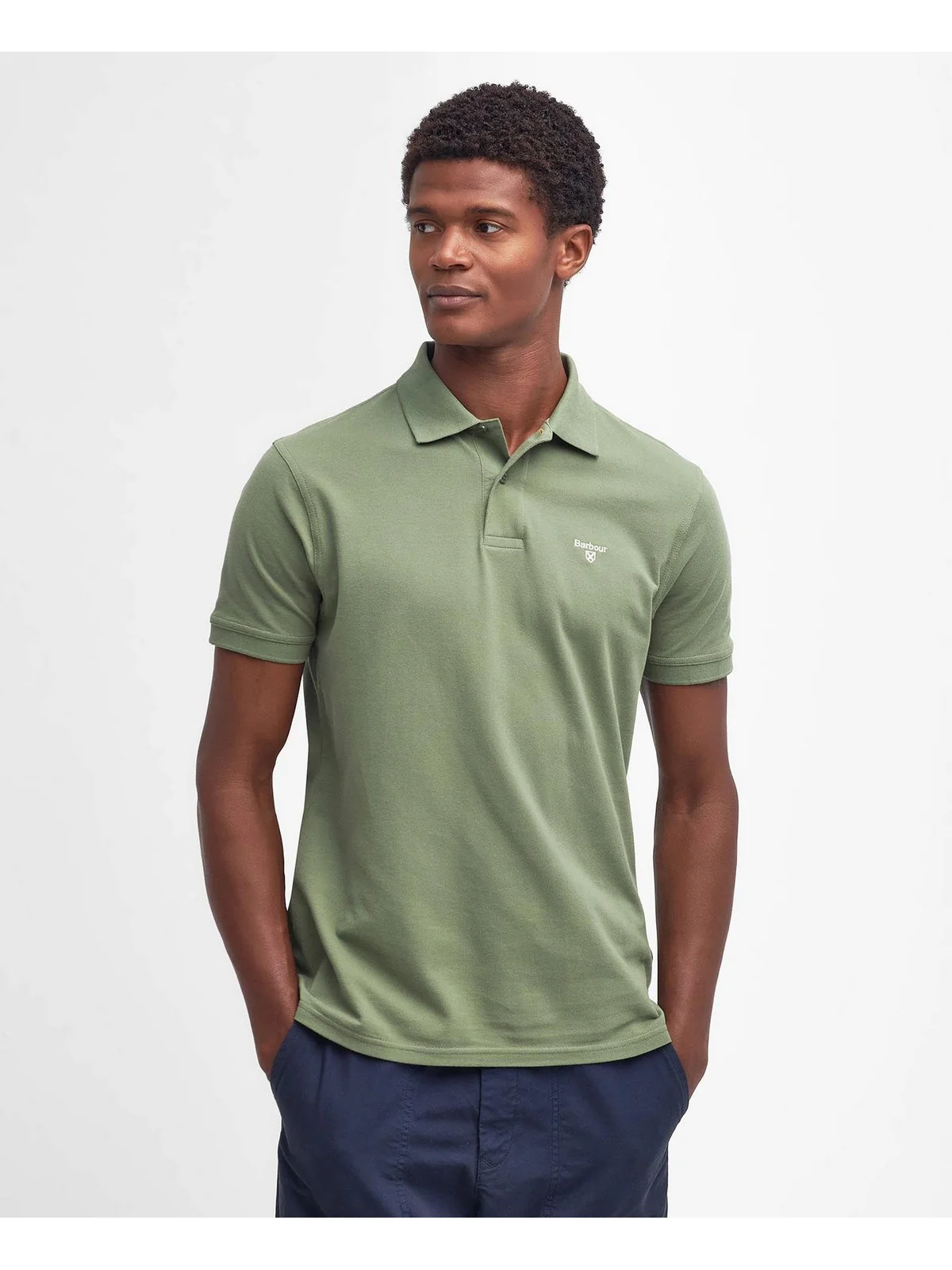 BARBOUR Polo Uomo  MML1367 OL39 Verde - Image 3