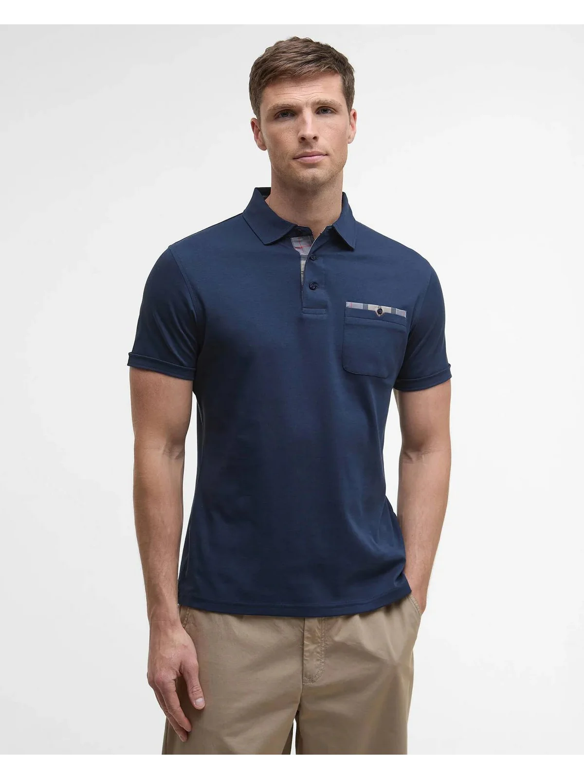 BARBOUR Polo Uomo PREMIUM CORPATCH TAILORED POLO MML1496 NY91 NAVY - Image 4