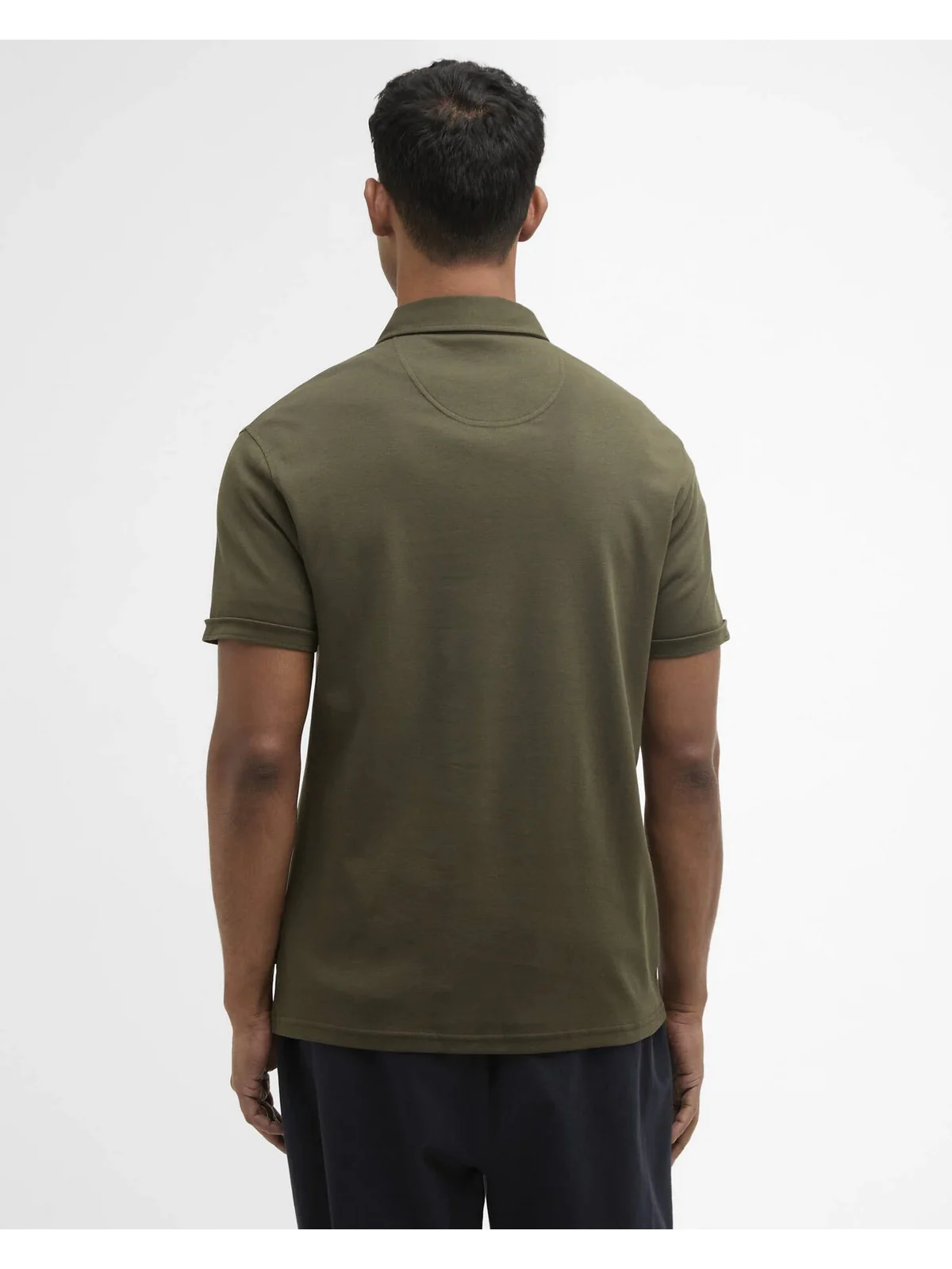BARBOUR Polo Uomo PREMIUM CORPATCH TAILORED POLO MML1496 OL71 DARK OLIVE - Image 3