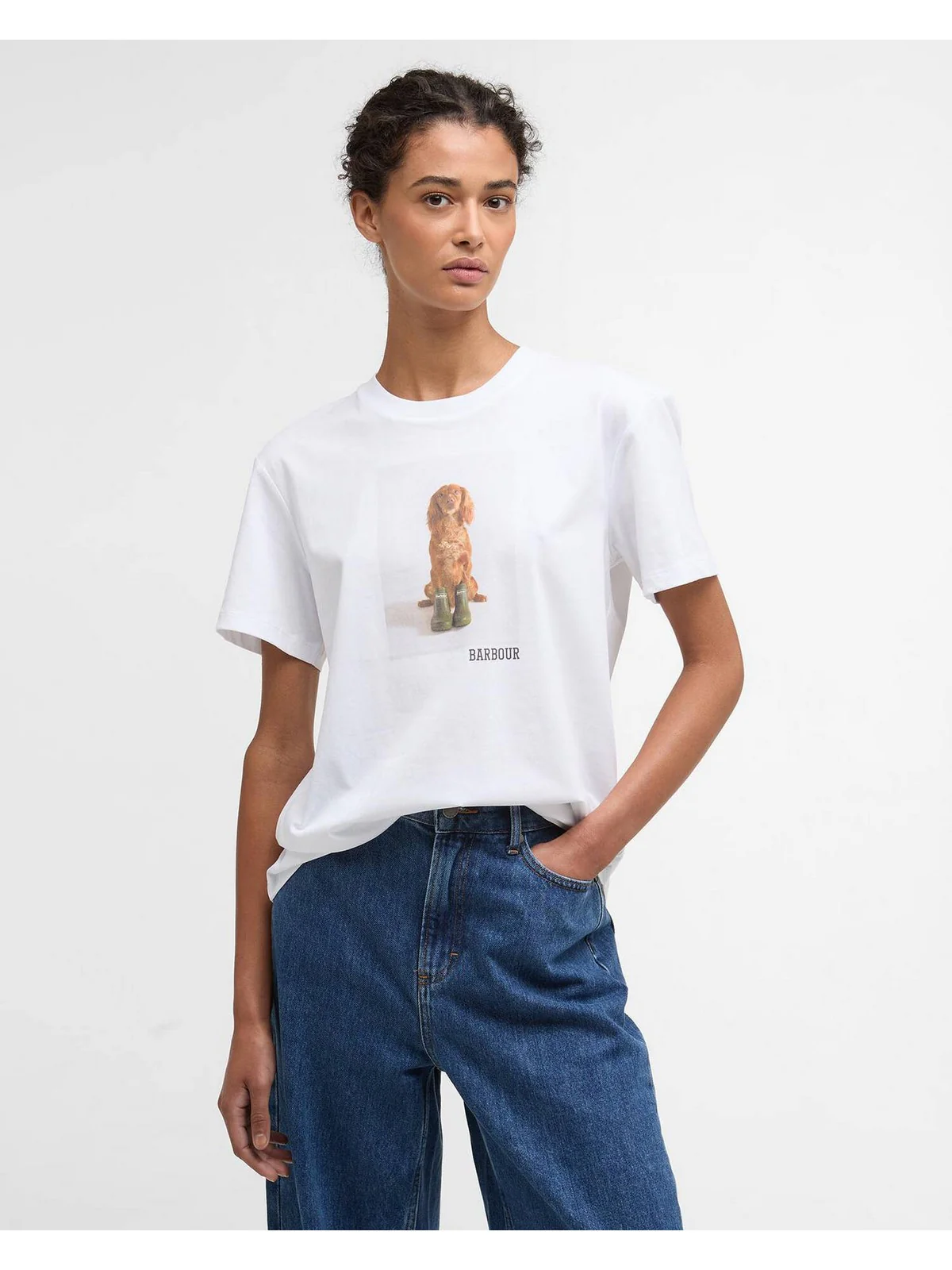BARBOUR T-shirt Donna BEDALE T-SHIRT LTS0715 WH11 WHITE - Image 4