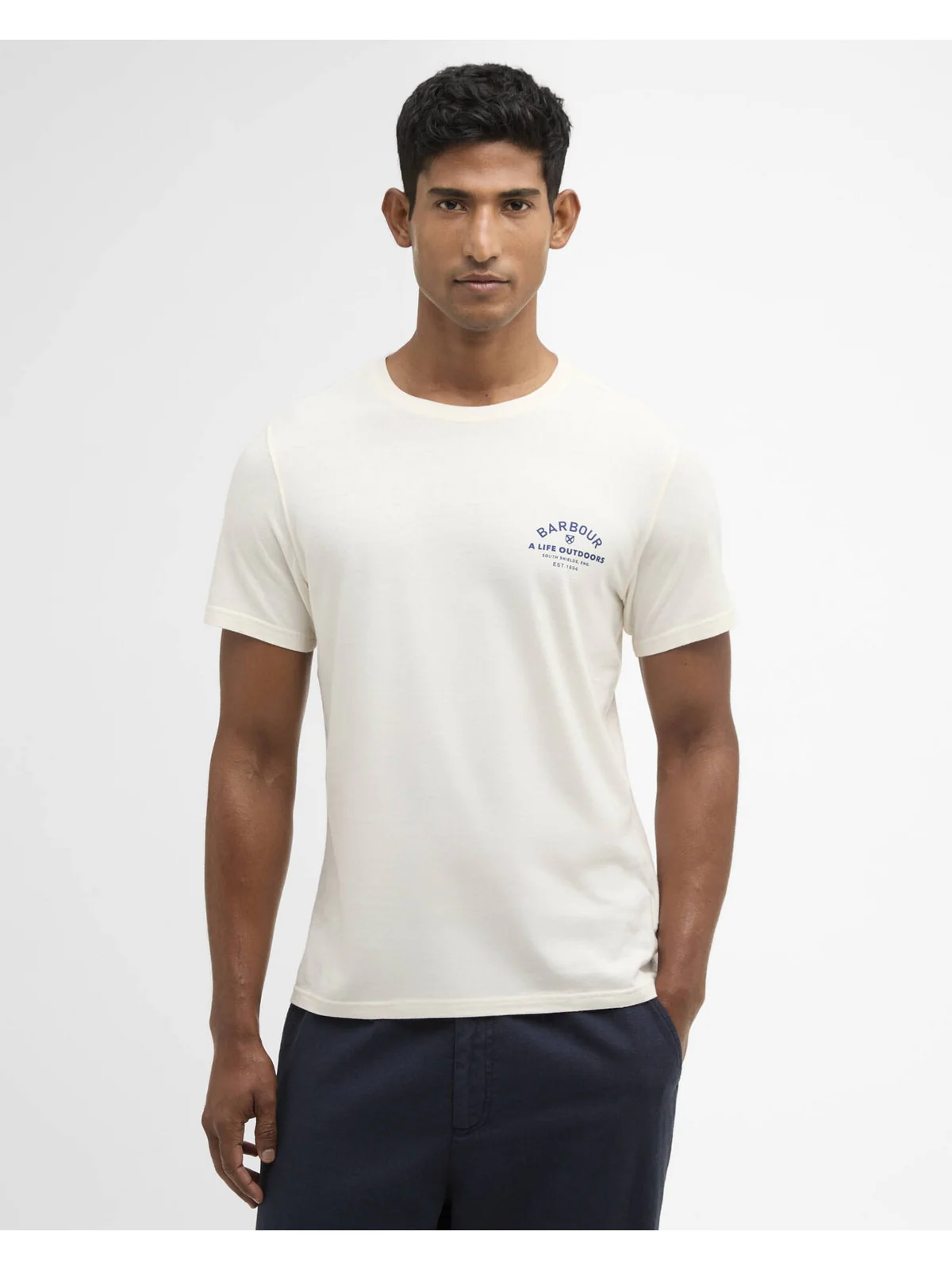 BARBOUR T-shirt Uomo CRANMER LOGO T-SHIRT MTS1441 WH32 WHISPER WHITE - Image 2