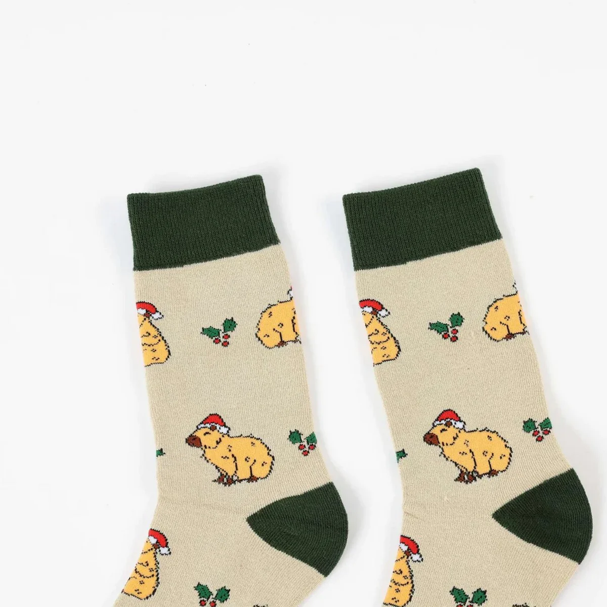 BARE KIND Calzini Unisex adulto  CAPYBARAS BEIGE/VERDE - Image 3