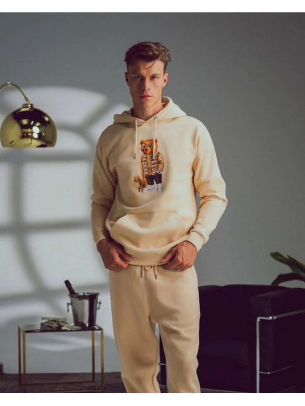 BARON FILOU Felpa Uomo  HOODIE FILOU LXXXVII Beige - Image 4