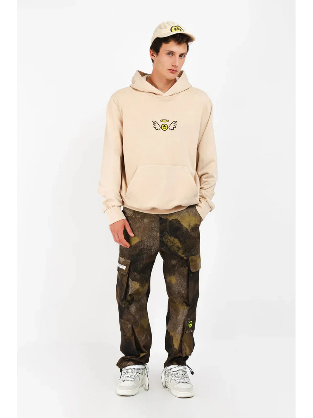 BARROW Felpa Uomo HOODIE UNISEX F4BWUAHS087 092 Beige - Image 3