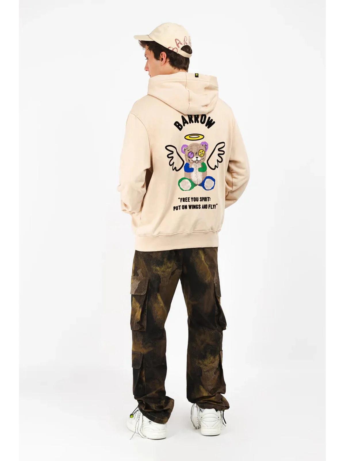 BARROW Felpa Uomo HOODIE UNISEX F4BWUAHS087 092 Beige - Image 4