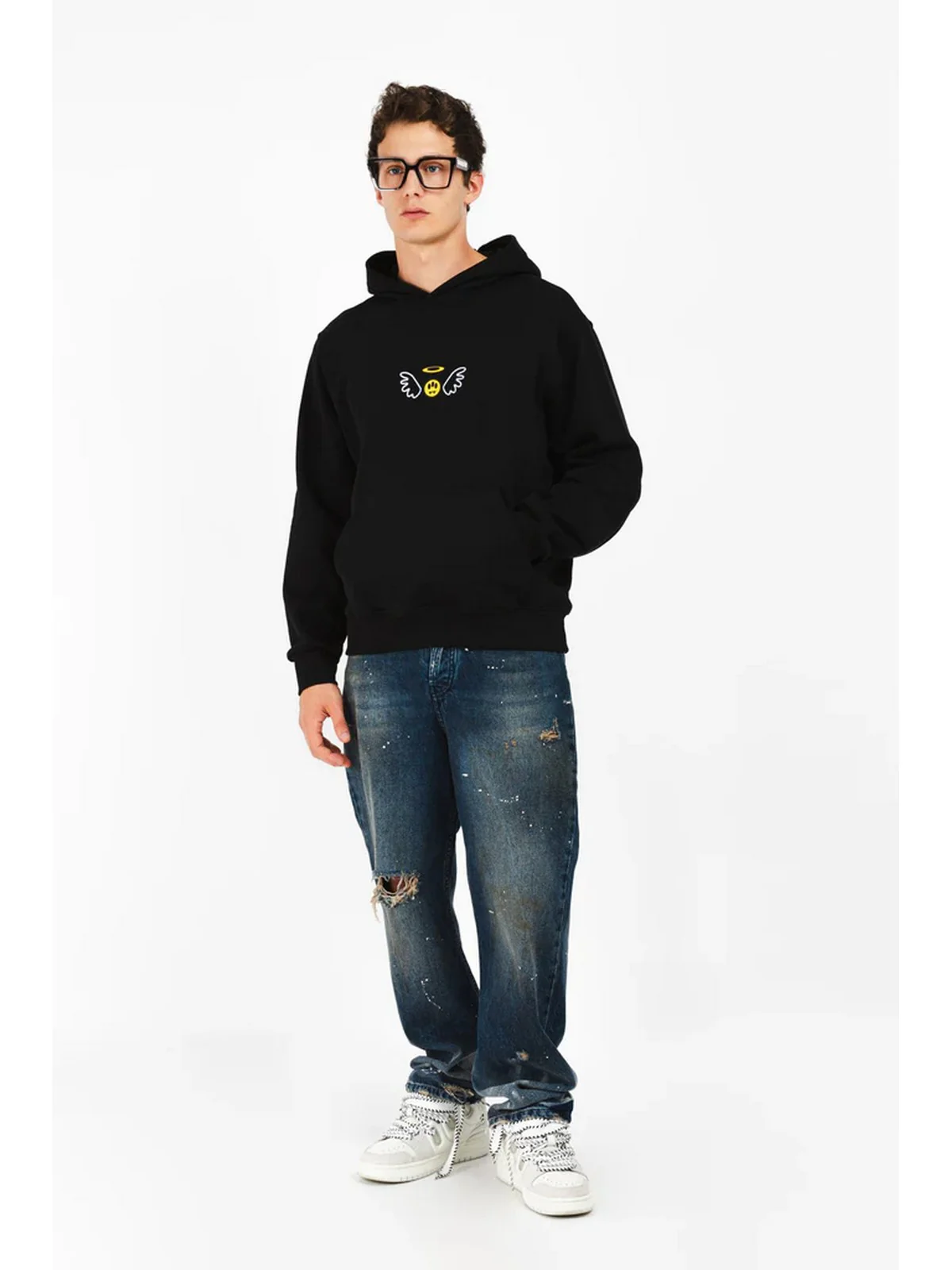 BARROW Felpa Uomo HOODIE UNISEX F4BWUAHS087 110 Nero - Image 3