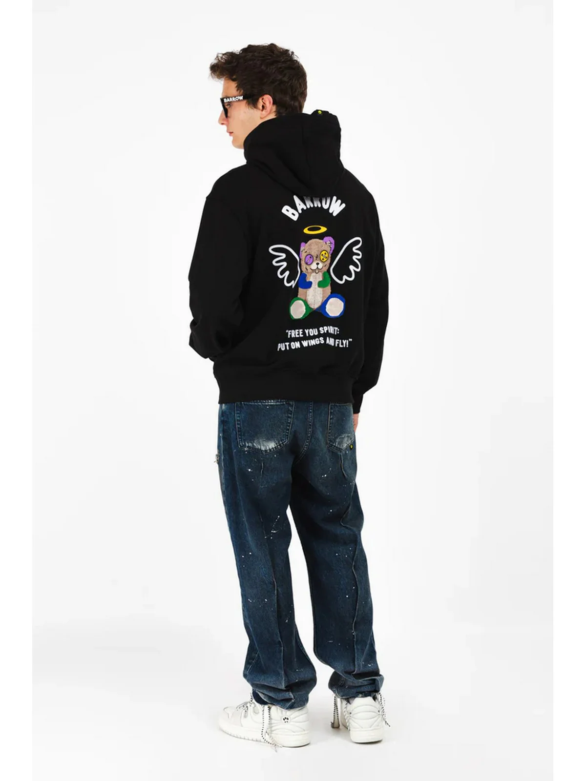 BARROW Felpa Uomo HOODIE UNISEX F4BWUAHS087 110 Nero - Image 4