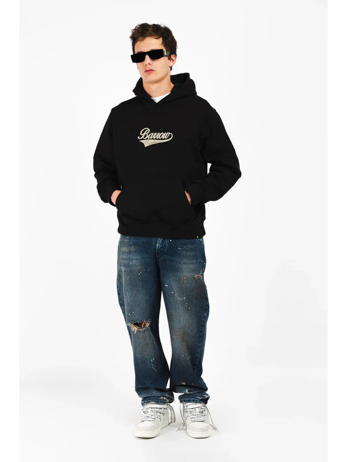 BARROW Felpa Uomo HOODIE UNISEX F4BWUAHS088 110 Nero - Image 3