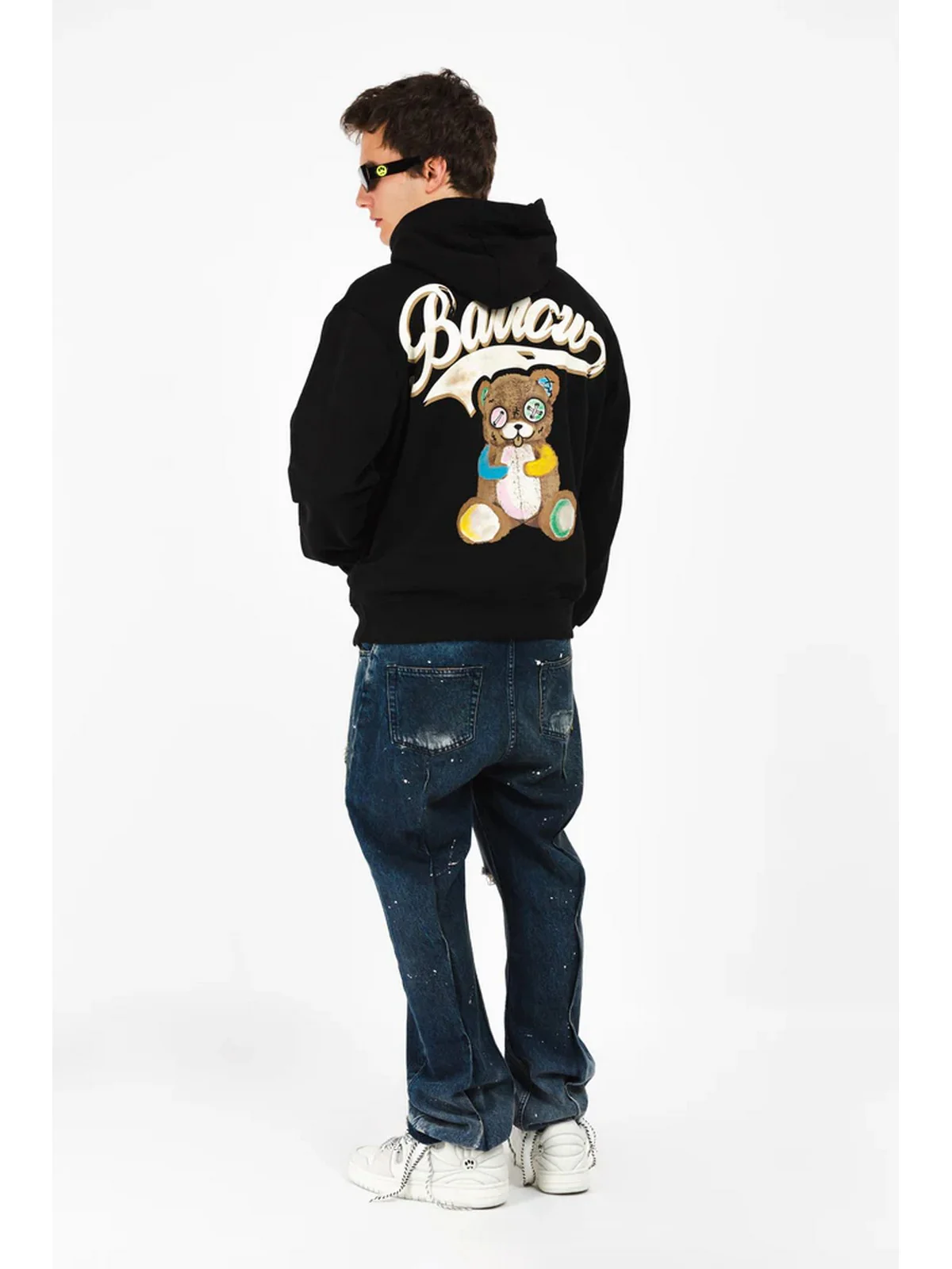 BARROW Felpa Uomo HOODIE UNISEX F4BWUAHS088 110 Nero - Image 4