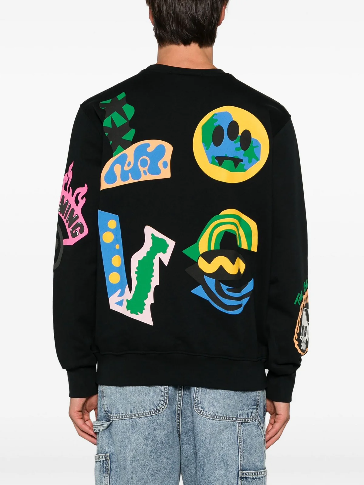 BARROW Felpa Uomo SWEATSHIRT UNISEX F4BWUASW083 110 Nero - Image 3