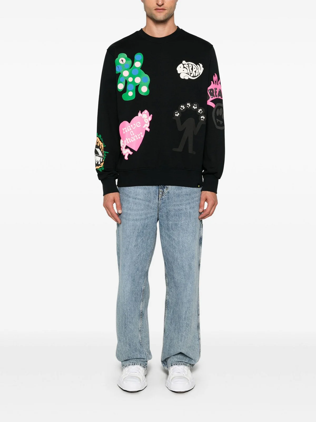 BARROW Felpa Uomo SWEATSHIRT UNISEX F4BWUASW083 110 Nero - Image 4