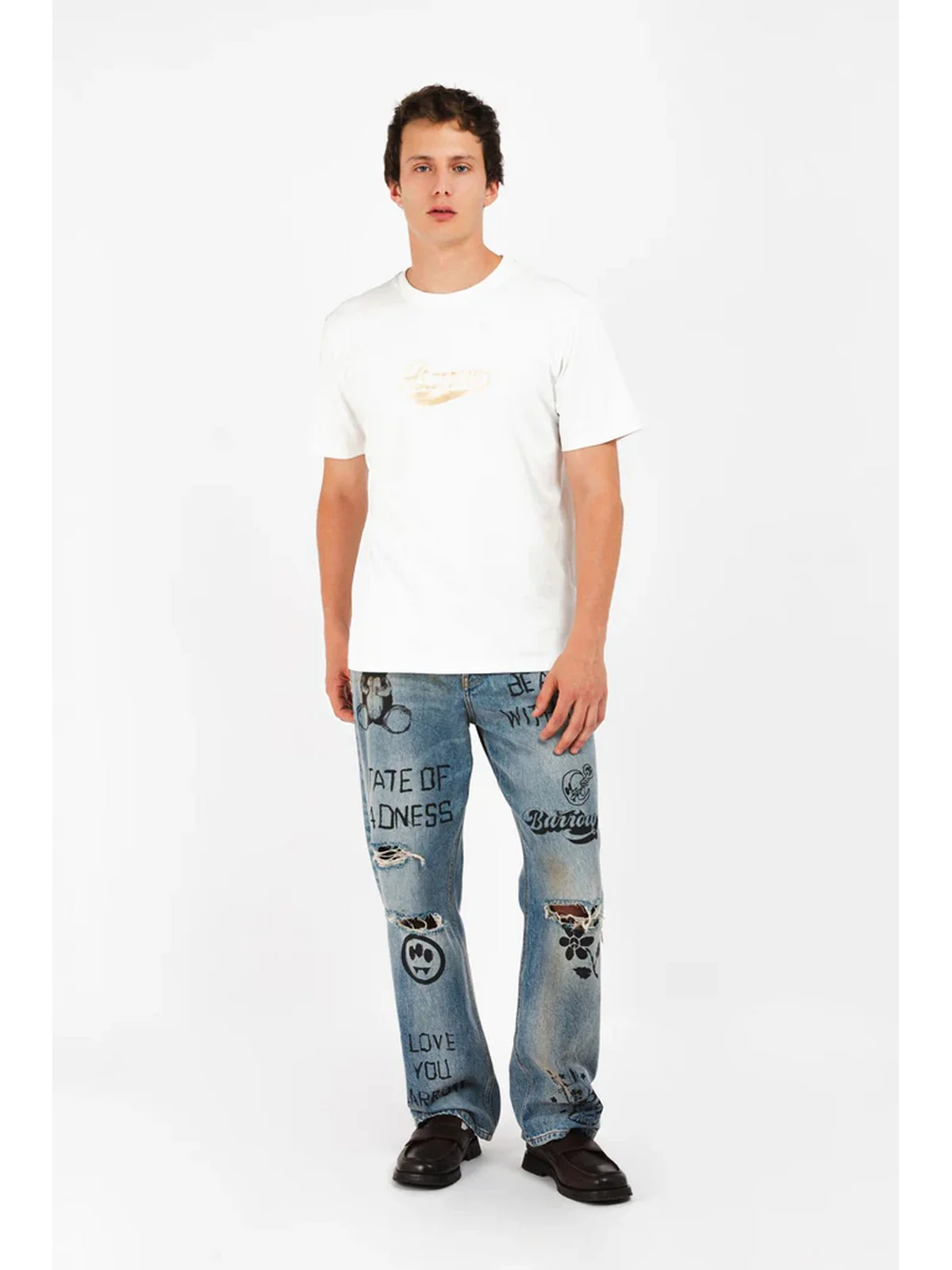 BARROW T-Shirt e Polo Uomo JERSEY T-SHIRT UNISEX F4BWUATH073 002 Bianco - Image 3