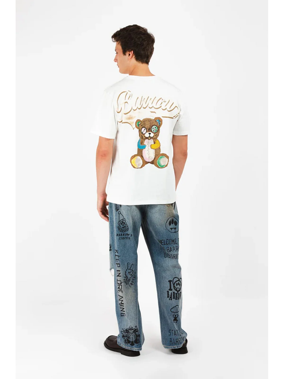 BARROW T-Shirt e Polo Uomo JERSEY T-SHIRT UNISEX F4BWUATH073 002 Bianco - Image 4