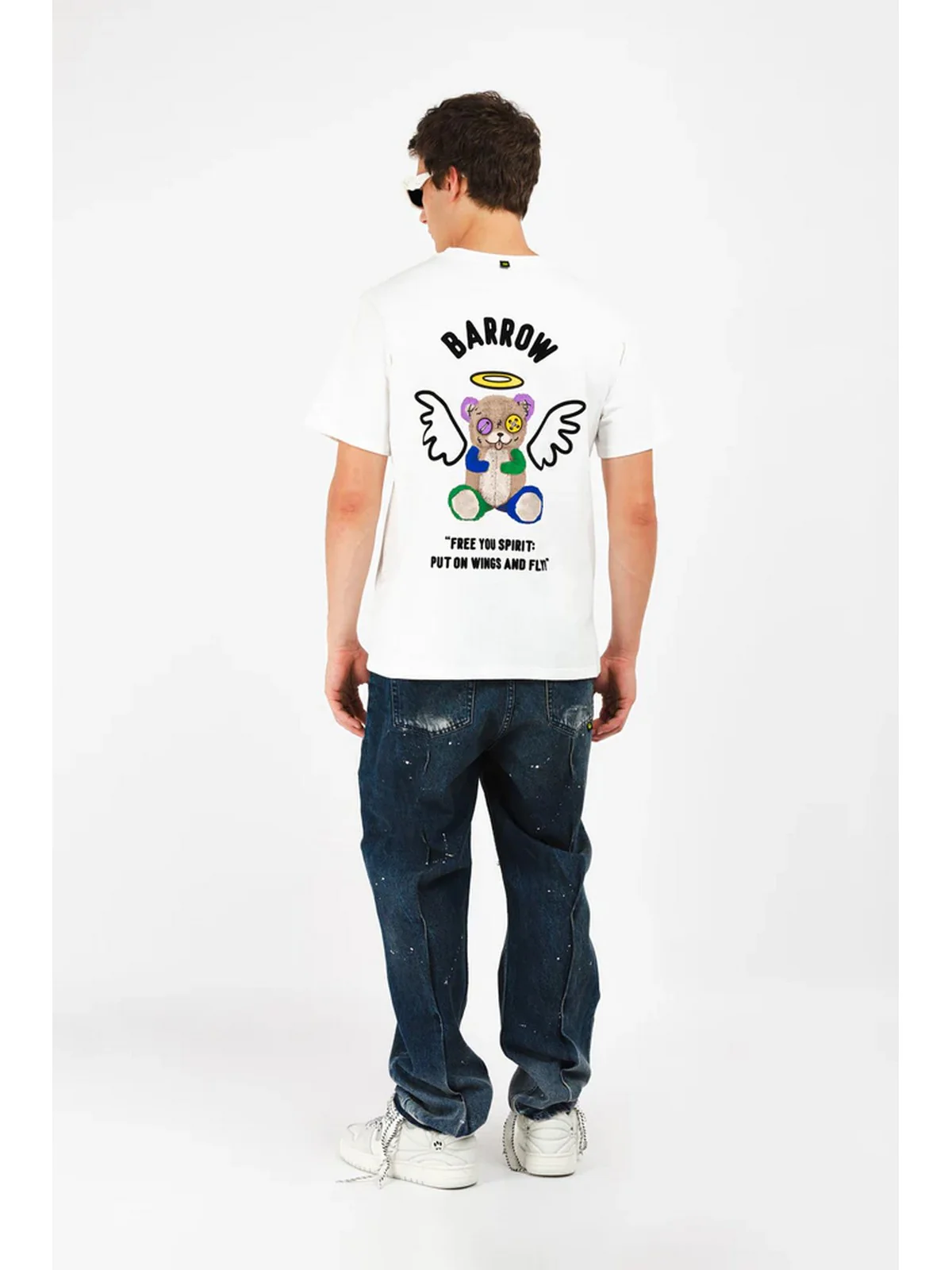 BARROW T-Shirt e Polo Uomo JERSEY T-SHIRT UNISEX F4BWUATH077 002 Bianco - Image 3
