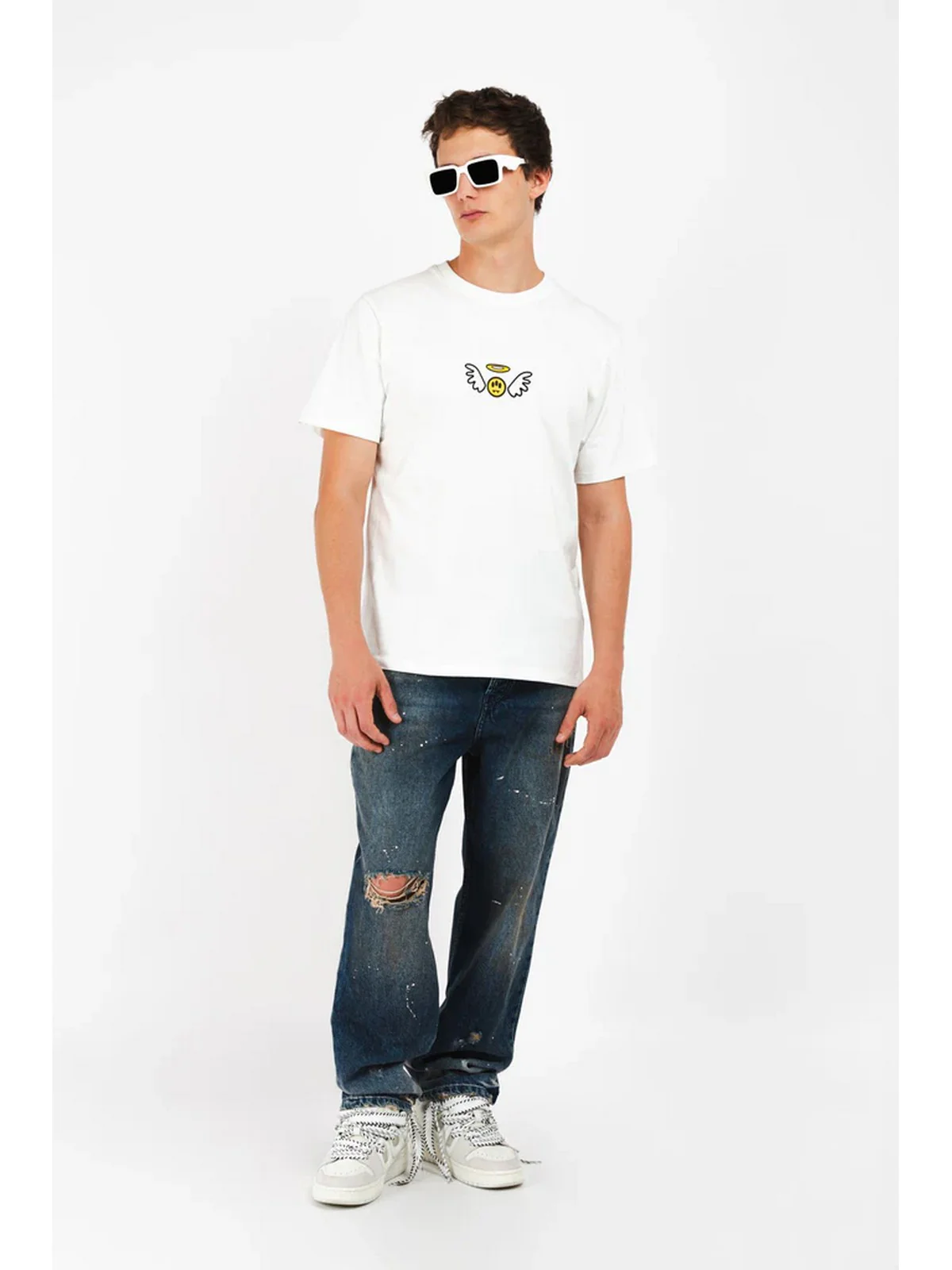 BARROW T-Shirt e Polo Uomo JERSEY T-SHIRT UNISEX F4BWUATH077 002 Bianco - Image 4